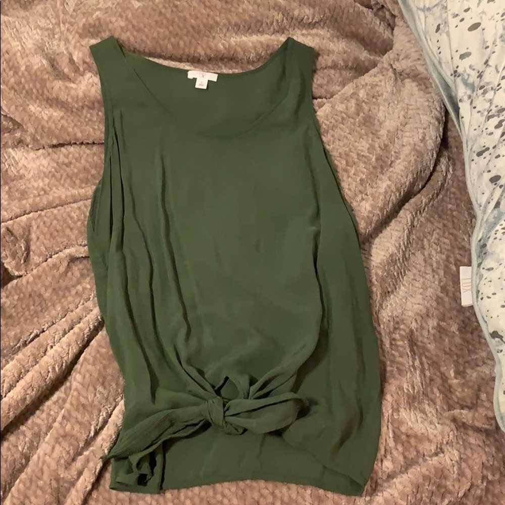 Bp olive green tie tank